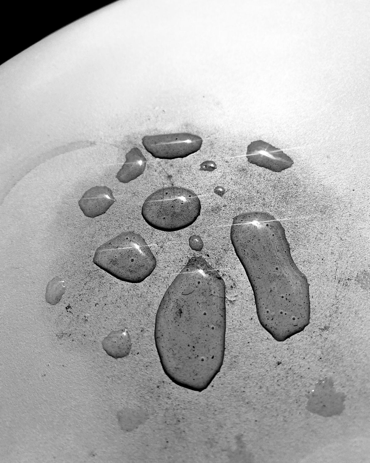 Water drops on a surface
